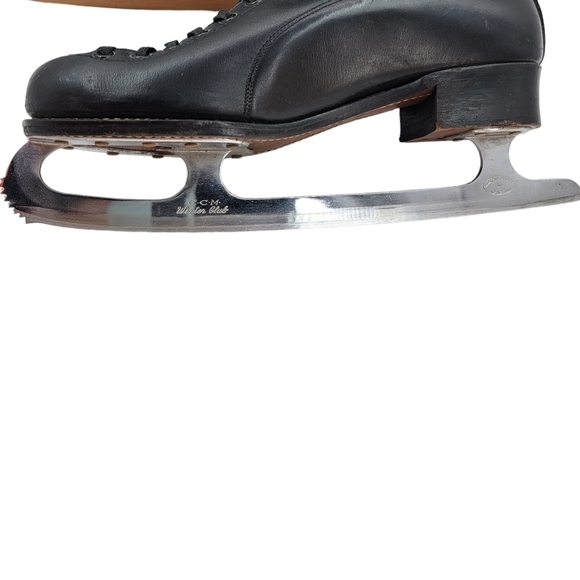 Vintage Black Riedell 493/250 ice skates w size 7.5 - Picture 3 of 6